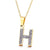 New Stainless Steel Full Diamond 26 English Letter Necklace Wholesale