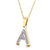 New Stainless Steel Full Diamond 26 English Letter Necklace Wholesale