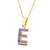 New Stainless Steel Full Diamond 26 English Letter Necklace Wholesale