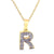 New Stainless Steel Full Diamond 26 English Letter Necklace Wholesale