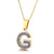 New Stainless Steel Full Diamond 26 English Letter Necklace Wholesale