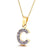 New Stainless Steel Full Diamond 26 English Letter Necklace Wholesale