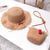 New Straw Hat Shoulder Bag Set  Wholesale Small Fresh Children Cute Hat Bag Summer Girl Travel Match