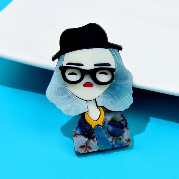 New Style Fashion Cartoon Figure Women Alloy Brooch