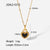 New Style Stainless Steel 18k Gold Plated Double-sided Heart-shaped Small Lock Pendant Necklace