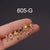 Ear Cartilage Rings & Studs Crown 316L Stainless Steel  Copper Plating