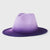 New Woolen Tie-dye Gradient Big Brim Jazz Hat Wholesale