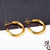 Jewelry Wholesale Fashion C-shaped Titanium Steel Golden Earrings