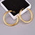 Jewelry Wholesale Fashion C-shaped Titanium Steel Golden Earrings