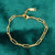 Simple 18k Gold Short Embossed Bracelet Wholesale Jewelry