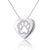 Simple Inlaid Zircon Heart-shaped Cat Claw Necklace Wholesale Jewelry