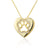 Simple Inlaid Zircon Heart-shaped Cat Claw Necklace Wholesale Jewelry