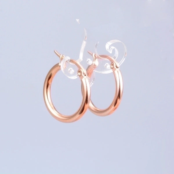 Simple Round Titanium Steel Hoop Earrings Wholesale Jewelry