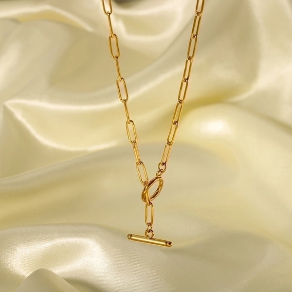 Nordic Style Basic Classic Style Geometric Stainless Steel Plating 18k Gold Plated Necklace