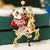 Nordic Style IG Style Christmas Hat Letter Apple Alloy Women's Brooches