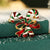 Nordic Style IG Style Christmas Hat Letter Apple Alloy Women's Brooches