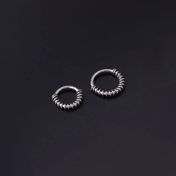 Nose Rings & Studs Fashion Circle 316L Stainless Steel  Plating No Inlaid