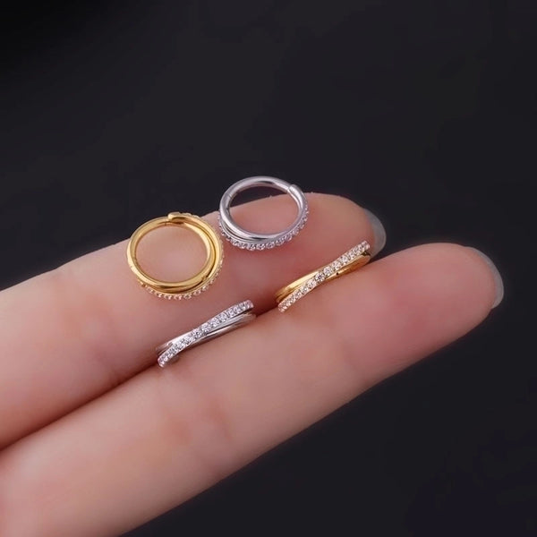 Nose Rings & Studs Fashion Geometric 316L Stainless Steel  Plating