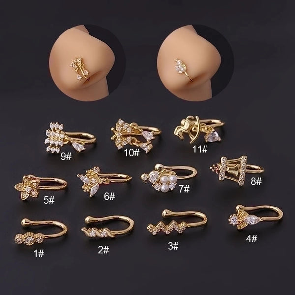 Nose Rings & Studs Fashion Geometric Copper Plating