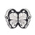 Novelty Butterfly Skull Alloy Stoving Varnish Metal Brooches