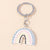 Novelty Geometric Arylic Women's Bag Pendant Keychain