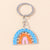 Novelty Geometric Arylic Women's Bag Pendant Keychain