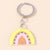 Novelty Geometric Arylic Women's Bag Pendant Keychain