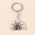 Novelty Geometric Arylic Women's Bag Pendant Keychain