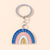 Novelty Geometric Arylic Women's Bag Pendant Keychain