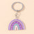 Novelty Geometric Arylic Women's Bag Pendant Keychain