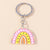 Novelty Geometric Arylic Women's Bag Pendant Keychain