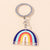 Novelty Geometric Arylic Women's Bag Pendant Keychain