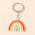 Novelty Geometric Arylic Women's Bag Pendant Keychain