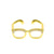 Novelty Glasses Copper Artificial Diamond Open Rings In Bulk