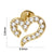 Novelty Heart Shape Stainless Steel Plating Inlay Zircon Lip Stud Ear Studs