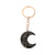 Novelty Star Moon Arylic Metal Unisex Bag Pendant Keychain