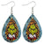 Novelty Water Droplets Pu Leather Women's Earrings 1 Pair