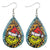 Novelty Water Droplets Pu Leather Women's Earrings 1 Pair