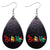 Novelty Water Droplets Pu Leather Women's Earrings 1 Pair