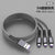 Nylon Woven Three-in-one Data Cable Multi-head 2a Fast Charging Three-in-one Mobile Phone Charging Cable Logo Small Gift Wholesale