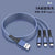 Nylon Woven Three-in-one Data Cable Multi-head 2a Fast Charging Three-in-one Mobile Phone Charging Cable Logo Small Gift Wholesale