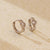 925 Sterling Silver Moderate Luxury Heart Heart Silver Diamond Inlay Earrings