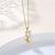 Women Minimalist Geometric Metal Kitten Stainless Steel Electroplating Necklaces