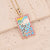 Women Retro Vintage Metal Fruit Copper Zircon Inlay Pendants