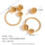 Fashion Round Circle U-Shape Geometric Stainless Steel 18K Gold Plated Earrings