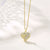 Women Minimalist Geometric Metal Heart Stainless Steel Electroplating Necklaces