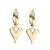 Versatile Heart Heart Zircon Drop Earrings