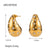 IG Style Droplet Geometric Stainless Steel 18K Gold Plated Earrings