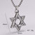 Expressive Pentagram Geometric Titanium Steel Polishing Pendants