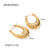 IG Style Geometric Stainless Steel 18K Gold Plated Earrings